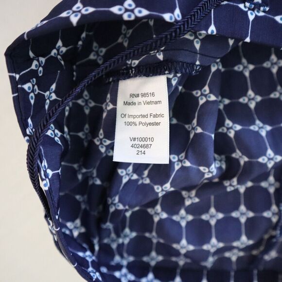 Adrianna Papell 11CP35010 Women's Sz L Indigo TL Print Casual Pants - Picture 6 of 13